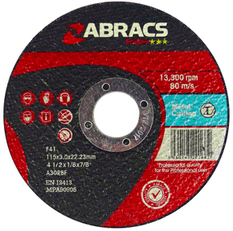 picture of Abracs Proflex 100mm x 3mm x 16mm DPC Metal Cutting Disc - A304BF Grade - Box of 25 - [ABR-PF10030DM]