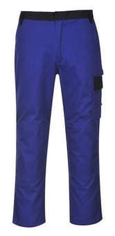 picture of Portwest Texo 300 Munich Epic Royal/Dark Navy Workwear Trousers - 300g Kingsmill - Reg Leg 31 Inch - PW-TX36ERR