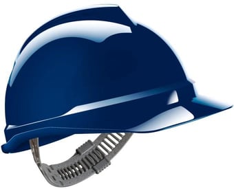 Picture of MSA V-Gard 500 Antistatic Blue Safety Helmet - Unvented - Staz-On Head Harness - [MS-GV551-00A0000]