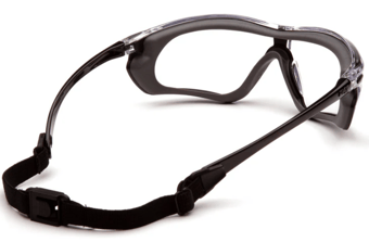 picture of Pyramex Crossovr Sealed Safety Glasses Black/Grey - Clear H2X Anti-Fog - [PMX-ESBG10610DT]