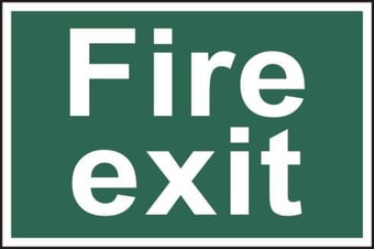 Picture of Spectrum Fire exit text only - PVC 300 x 200mm - SCXO-CI-1502