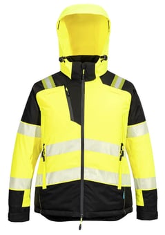 picture of Portwest T162 - PW3 Hi-Vis Women's Winter Jacket - Yellow/Black - PW-T162YBR