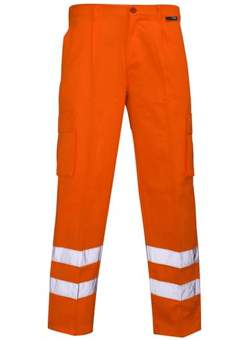 picture of Hi-Vis Orange Combat Polycotton Trousers - Regular Leg - [ST-C8785] - (DISC-W)