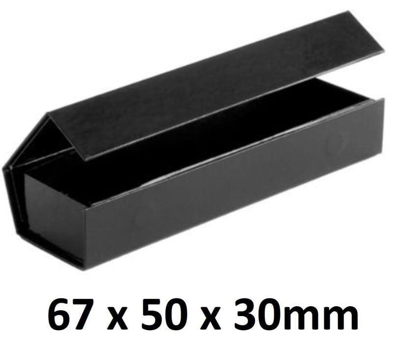 picture of Branded With Your Logo - Luxury Magnetic Gift Boxes - Black Colour - 67 x 50 x 30mm - [IH-RJ-MGB67BLACK]