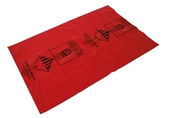 picture of Heavy Duty Asbestos Bag - Red - 36 x 48 inch - UN2212 / UN2590 - Compliant With Safety Requirements For Removal Of Asbestos Waste - [WP-30348]