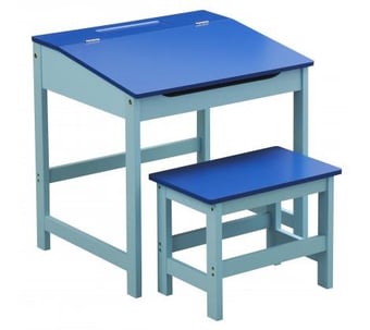 Picture of Premier Kids Blue Desk and Stool - Children Desk - [PRMH-BU-x2402x524]  - (HP)