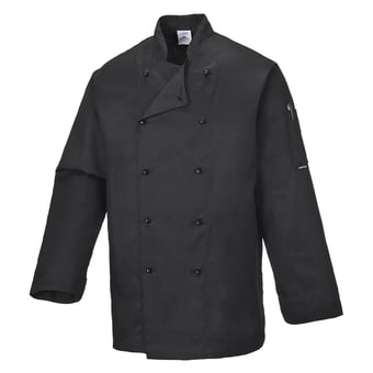 picture of Portwest - Somerset Chefs Jacket - Black - PW-C834BKR