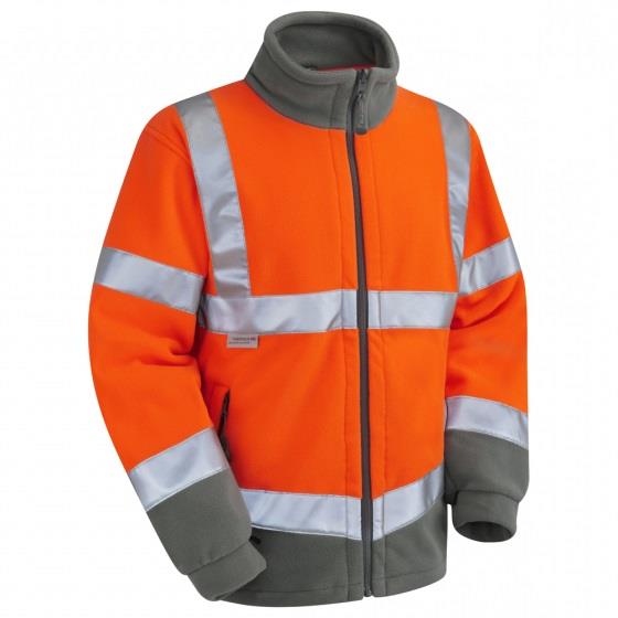 picture of Hartland - Orange Fleece Jacket - Conforms to EN ISO 20471 Class 3 and RIS-3279-TOM - LE-F01-O