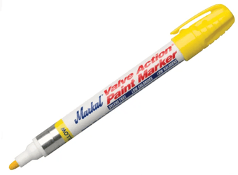 Picture of Markal Valve Action Paint Marker - Yellow - Xylene Free - Single - [TB-MKL96801C]