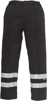 picture of Yoko Reflective Polycotton Ballistic Trousers Regular Leg Black - YO-BS015T-R-BLK