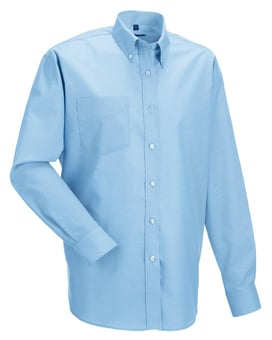 picture of Russell Collection Men's Oxford Blue Long Sleeve Easy Care Oxford Shirt - BT-932M-OXBL