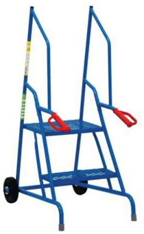 picture of Slingsby Mobile Dock Steps with Mesh Tread - Powder Coated - 2 Treads - Blue - [SLB-434828] - (LP)