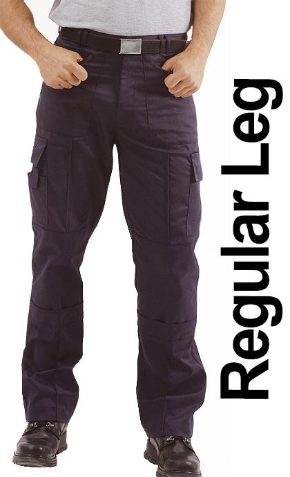 Black Action Mens Workwear Trousers - Regular LEG - Size 34 - [AP-AA74-BLACK-REG] - (DISC-W)