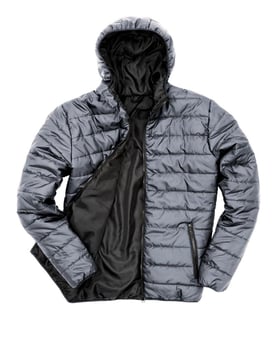 picture of Result Core Men's Soft Padded Jacket - Frost Grey/Black - BT-R233M-FGB