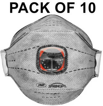 picture of JSP - Springfit 436ML FFP3 With Typhoon™ Valved Fold Flat Disposable Mask - Pack of 10 - [JS-BGA802-206-000]