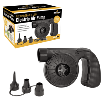 picture of Milestone Camping Rechargeable Electric USB Air Pump - [BNR-83169]