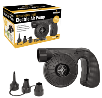 picture of Milestone Camping Rechargeable Electric USB Air Pump - [BNR-83169] - (DISC-R)