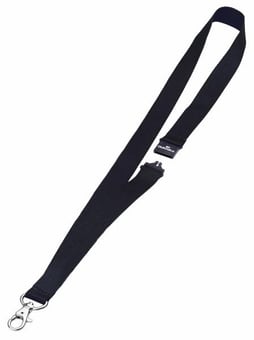 picture of Durable - Textile Badge Necklace Lanyard 20 With Safety Release - Black - 20 x 440 mm - Pack of 10 - [DL-813701]