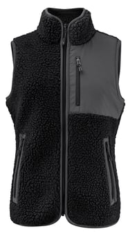 picture of James Harvest Ladies Kingsley Sherpa Fleece Vest - Black - BT-HAR2121505-H900