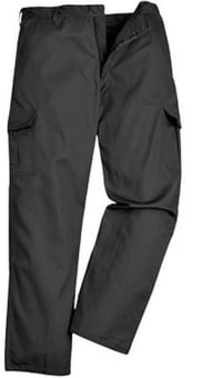 Picture of Portwest Black Combat Trousers - Regular Leg 31 Inch - PW-C701BKR