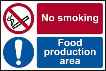 Picture of Spectrum No Smoking / Food Production Area - RPVC 150 x 100mm - SCXO-CI-11499