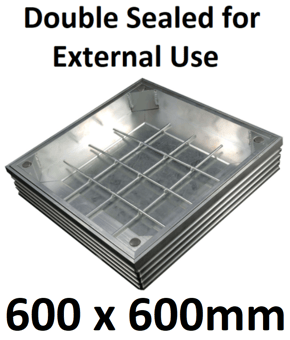picture of Double Sealed for External Use - Recessed Aluminium Cover - 600 x 600mm - [EGD-DS-60-6060]