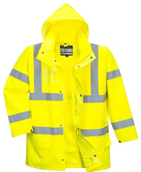 Picture of Portwest - Yellow Hi-Vis Essential 5-in-1 Jacket - PW-S765YER