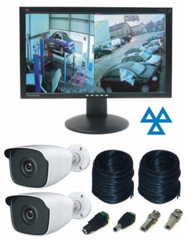 picture of CCTV System - 2 Camera With 2 x 25m Cables - [PSO-CKT7215]