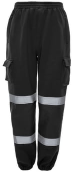 picture of Supertouch Hi Vis Black Jogging Bottoms - ST-J8071 - (NICE)