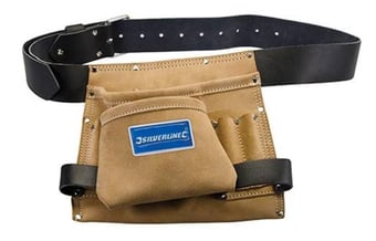 picture of Silverline Leather Nail & Tool Bag 8 Pocket - 260 x 230mm - [SI-675030]