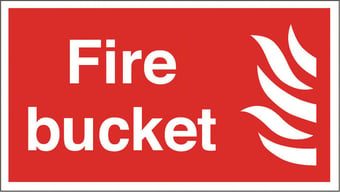 Picture of Fire Bucket Sign - 200 X 150Hmm - Rigid Plastic - [AS-FI37-RP]