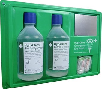 Picture of HypaClens Value Eyewash Station - 2x500ml Eyewash & 2x Eye Dressings - [SA-E948]