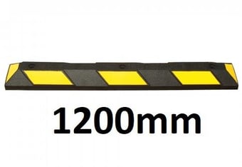 picture of TRAFFIC-LINE Park-Aid Wheel Stop - 1200mmL - Black/Yellow - Complete with Fixings - [MV-284.29.869]