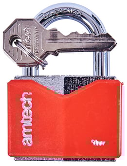 picture of Amtech 50mm Rhombic Chrome Plated Iron Padlock - [DK-T0705]