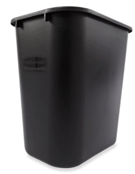 picture of Rubbermaid Rectangular Wastebasket - 26.6 L - Black - [SY-FG295600BLA] - (HP)
