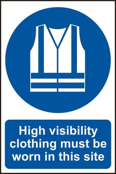 Picture of Spectrum High visibility clothing must be worn in this site - PVC 400 x 600mm - SCXO-CI-4007