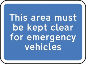 Picture of Spectrum 600 x 450mm Dibond ‘This Area Must Be Kept Clear For…’ Road Sign - With Channel - [SCXO-CI-13086]