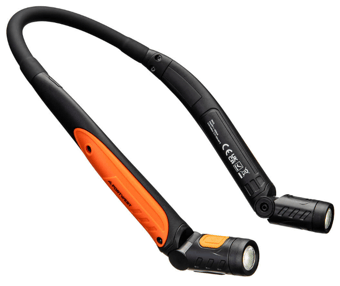 picture of Portwest PA73 USB Rechargeable LED Neck Light Black/Orange - [PW-PA73BKO]