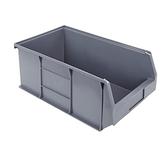 Picture of BiGDUG Essentials Plastic Parts Bin - Pack of 5 - 200h x 310w x 520d mm - Recycled Grey - [BDU-GKXL7P5G]