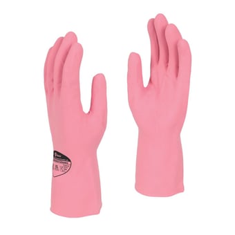 picture of Shield Latex Rubber Household Gloves - Pink - BM-GR03-PINK