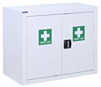 picture of QMP First Aid Cupboard - 1 Shelf - 700H x 900W x 460D mm - [QM-CF709046ZWXX] - (LP)