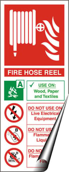 picture of Fire Hose Reel Instruction Sign - 82 X 202Hmm - Self Adhesive Vinyl - [AS-EN8-SAV]