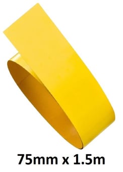 picture of PROline Tape Steel for Forklift Traffic - 75mm x 1.5m long - Yellow - [MV-261.22.021]