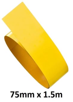 picture of PROline Tape Steel for Forklift Traffic - 75mm x 1.5m long - Yellow - [MV-261.22.021]