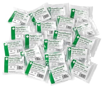 picture of HypaGuard Resuscitation Face Shield - Pack of 20 - Single Use Only - [SA-A501PK20]