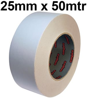 picture of Economy Double Sided Tissue Tape - 25mm x 50mtr - Ideal for Hundreds of Bonding Application - [EM-911125X50]