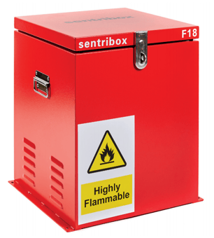 picture of Sentribox - F18 Mini COSHH Box - Storage Vault - 560H x 450W x 450L mm - Padlock NOT Included - [SB-F18]