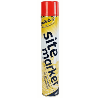 picture of ProSolve Sitemarker Aerosol Line Marking Paint - 750ml -  Red - [PV-PVSMR7A]