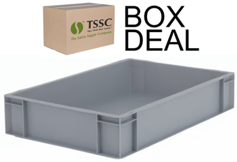 picture of BiGDUG Euro Stacking Box - 120h x 400w x 600d mm - 20L - Grey - Box Deal of 10 - [IH-BDU-BNB4611G] - (LP)