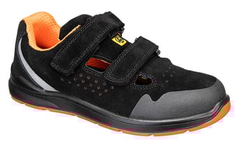 Picture of Portwest FE08 - Steel Cow Suede Sandal S1P ESD SR FO - Black/Grey - PW-FE08BGY